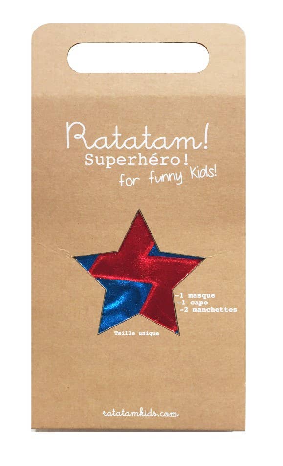 Set Déguisement Super-Héros Bleu