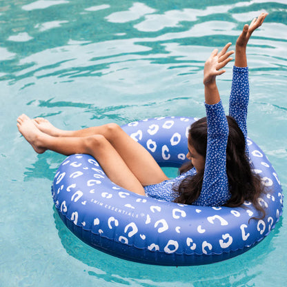 Bouée de piscine Léopard Bleu