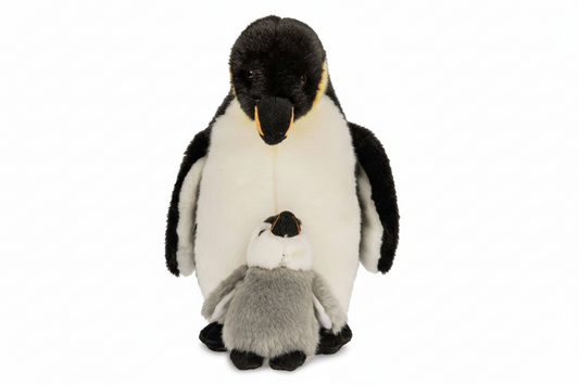 Peluche Pingouin empereur avec bébé
