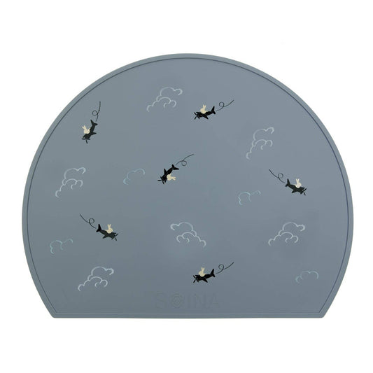 Set de table en silicone Aviateur - Gris perle