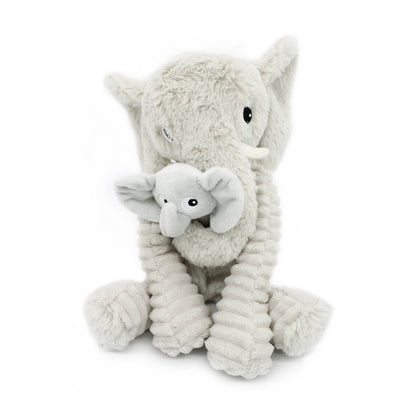 Peluche éléphant Dimoitou maman et son bébé gris clair – Les Ptipotos