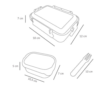 Boîte à Déjeuner Bento Les Trois Petits Cochons