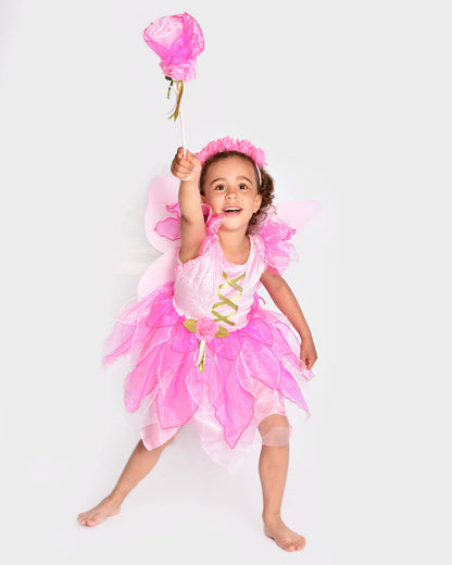 Robe féerique avec ailes+diadème+baguette 122-128 cl 6-8 ans