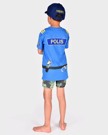 T-shirt Police en coton biologique 98-104 cl 2-4 ans