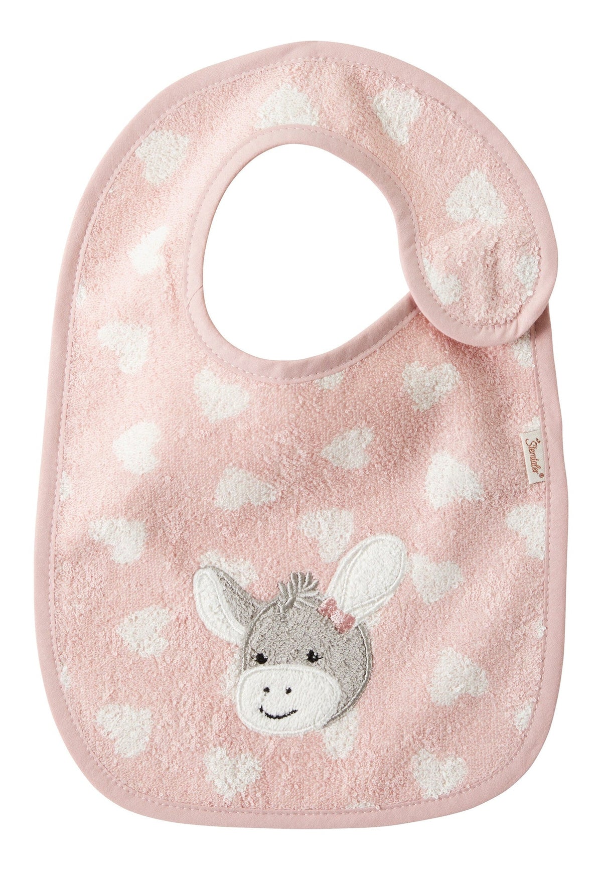 Bavoir Âne Emmi Girl éponge imperméable - rose