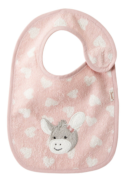 Bavoir Âne Emmi Girl éponge imperméable - rose