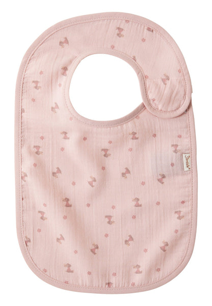 Bavoir Âne Emmi Girl en mousseline - rose