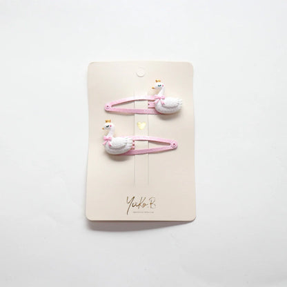 duo barrettes queens cygnes yuko b