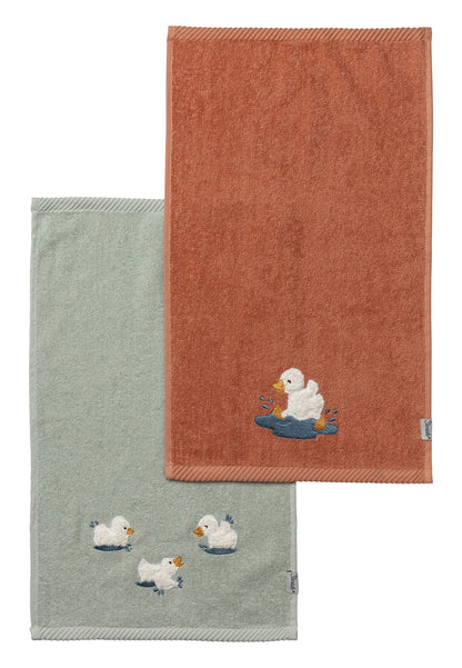 Serviettes enfant Canard Edda - lot de 2