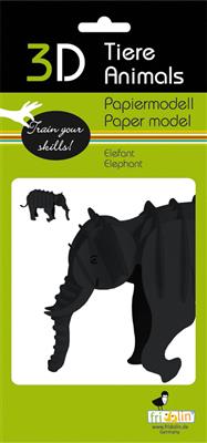 Modèle En Papier 3D - Éléphant