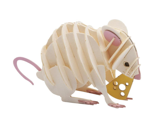 Modèle En Papier 3D - Souris Blanche