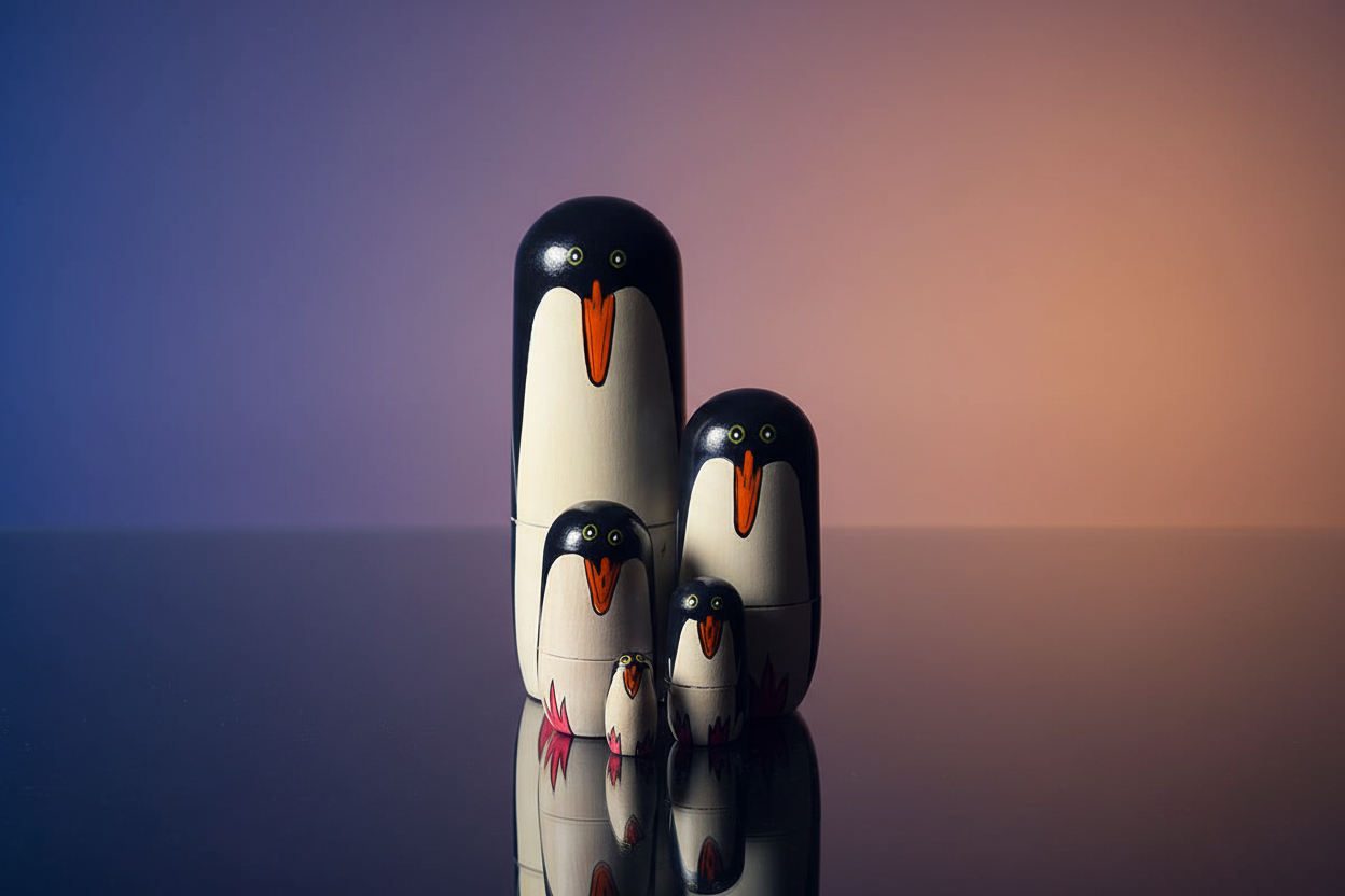 Poupée Russe Pingouin