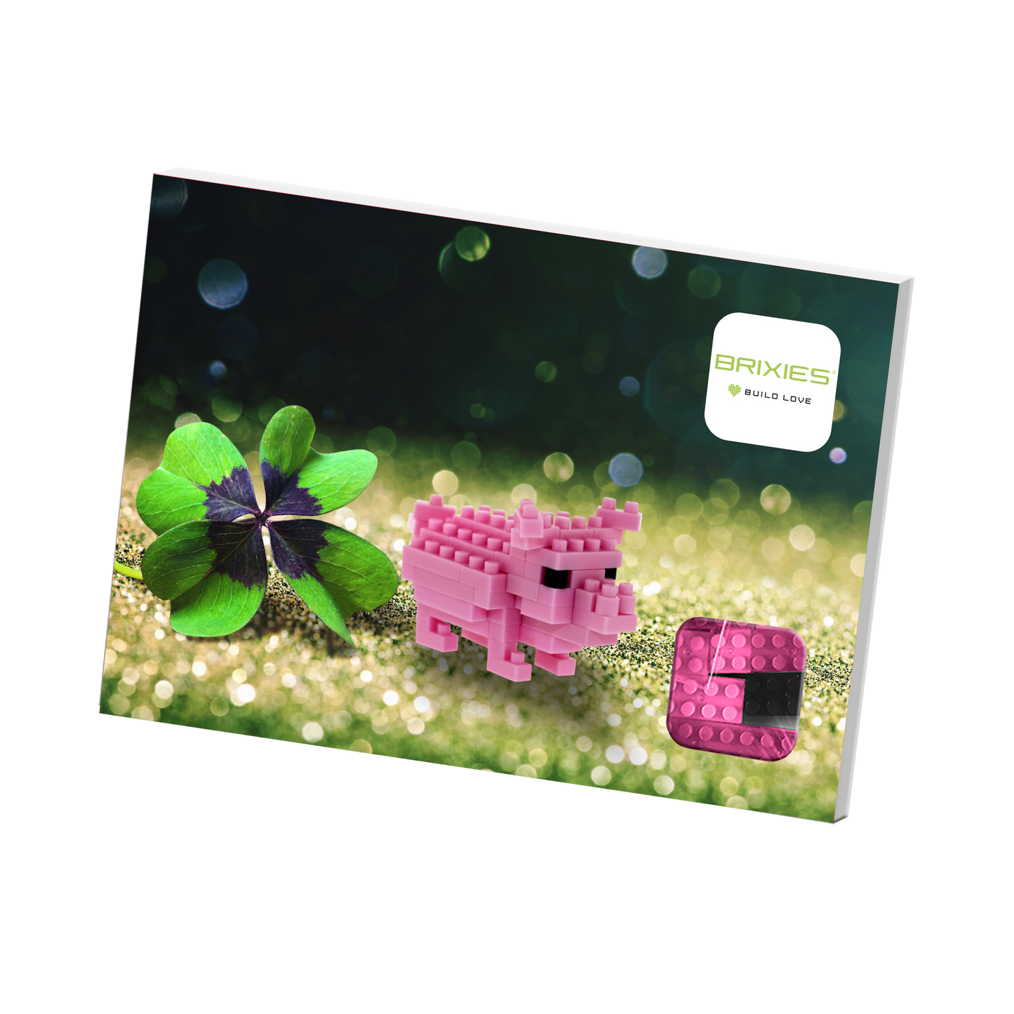 Carte postale BRIXIES cochon porte-bonheur