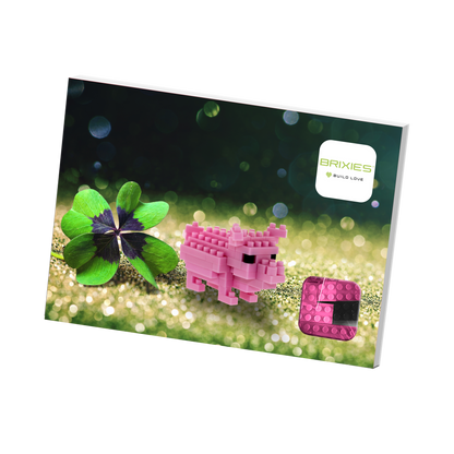 Carte postale BRIXIES cochon porte-bonheur