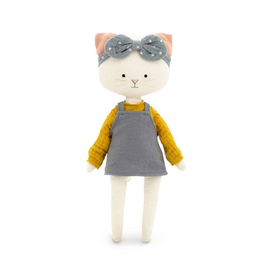 Peluche en coton, Cotti Motti, Christy le chat (30 cm) -0+