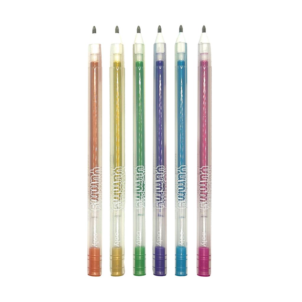 Set de 6 Stylos Gel métalliques et parfumés
