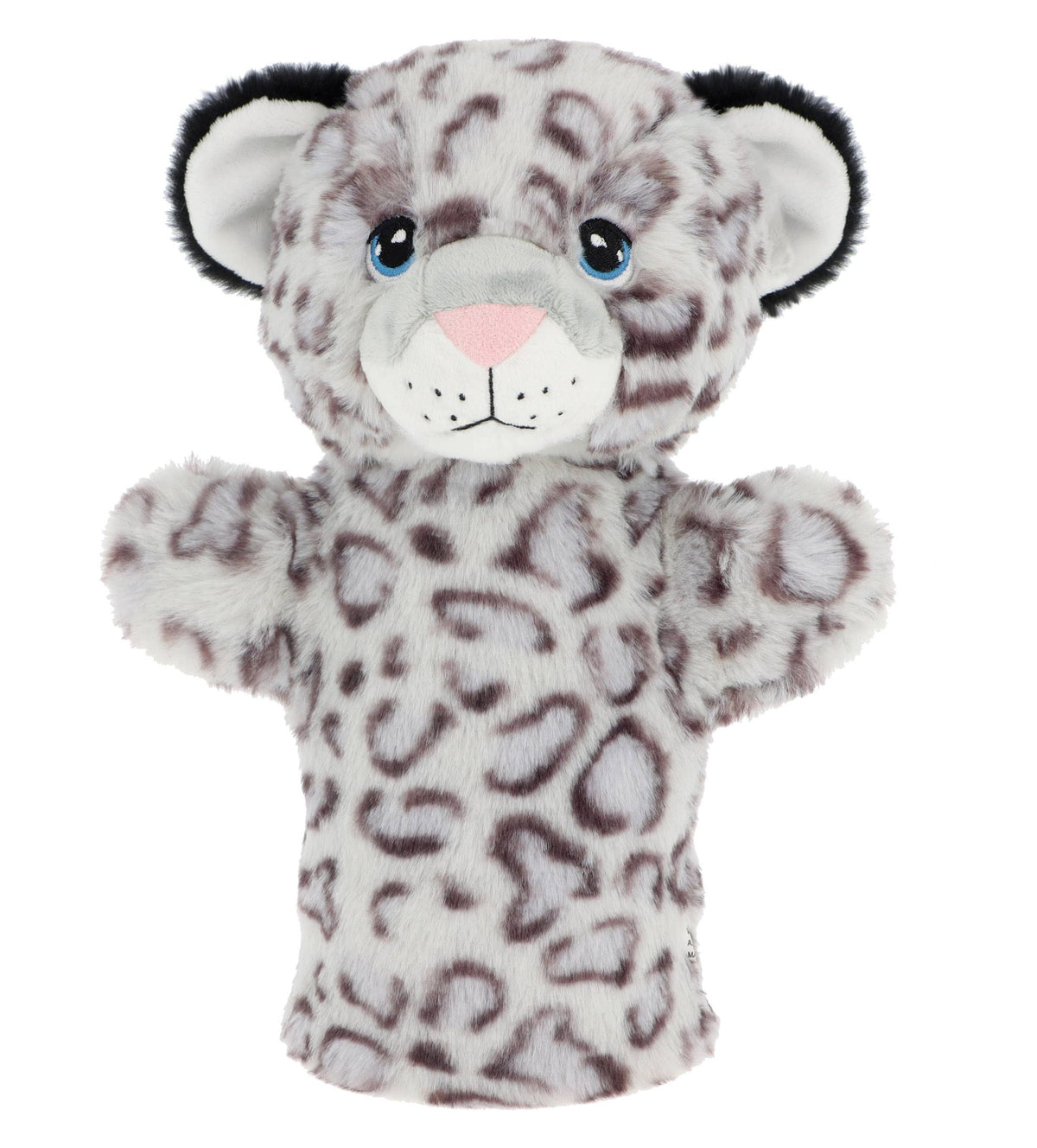 Marionnette léopard des neiges blanc tacheté Keeleco 27 cm