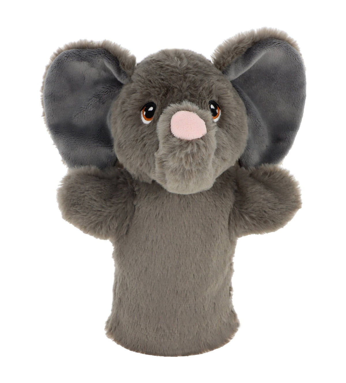 Marionnette éléphant gris Keeleco 27 cm