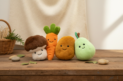 Ensemble Peluche Fruits & Légumes - Amis du Jardin - Wild & Soft