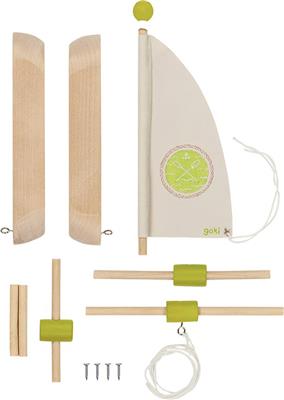 Jeu de construction: CATAMARAN, bois et tissu, 5+