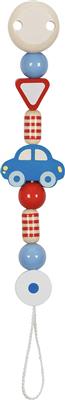 Goki Baby Accroche Tétine: VOITURES L21cm, bois