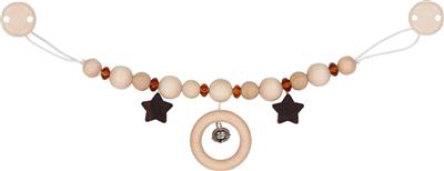 Goki Baby Hochet pour Landau: AMBRE L40cm, avec clips, en bois