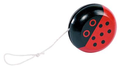 Yo-yo: COCCINELLE diam.4cm, bois peint, 4+