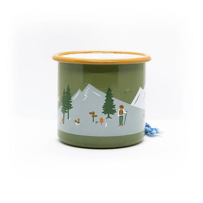 Mug en émail “You Find Me Outdoors”
