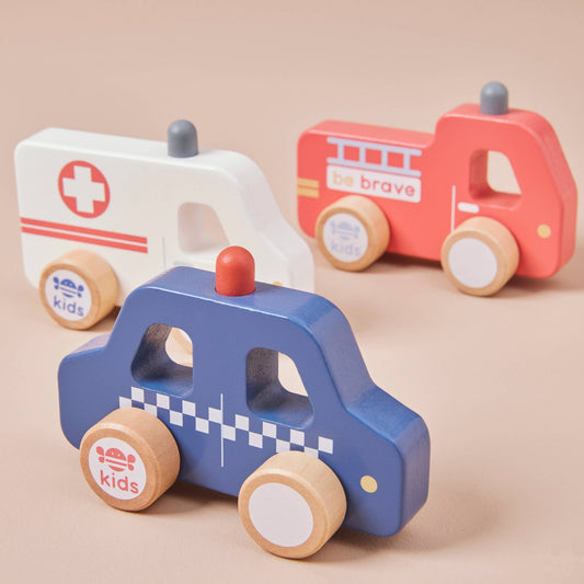 Article Enfant Jouets pour Véhicules D'urgence en Bois Just Bee Kids