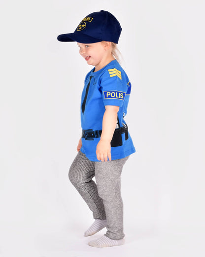 T-shirt Police en coton biologique 98-104 cl 2-4 ans