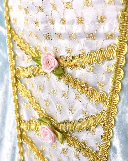 Robe de princesse en velours bleu clair 98-104 Cl 2-4 ans