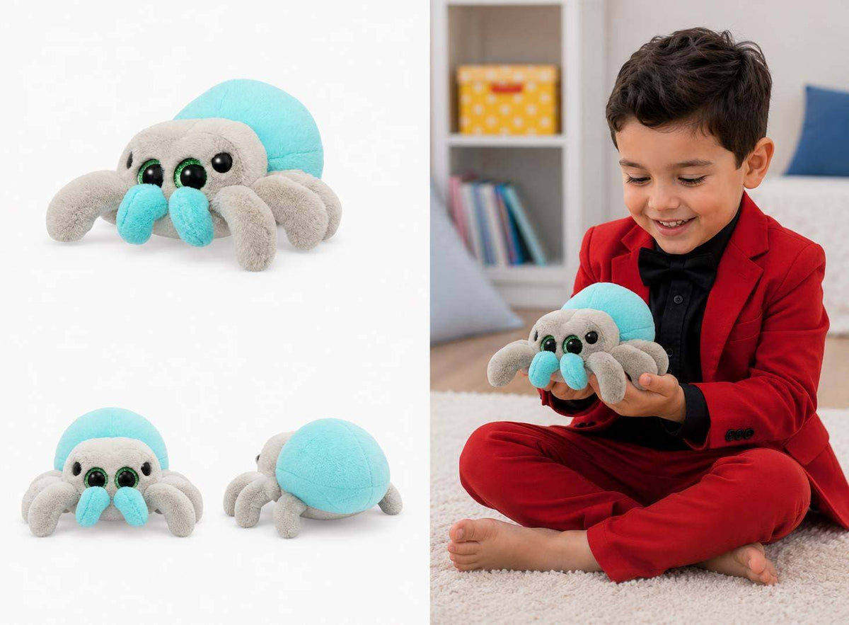 Orbys : Peluche araignée sauteuse