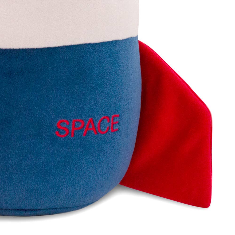 Coussin peluche fusée 35 cm