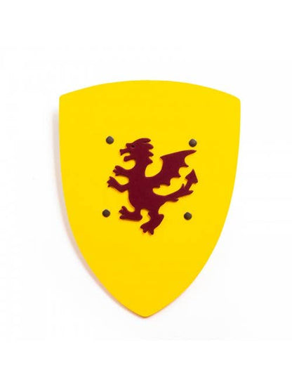 BOUCLIER KAMELOT JAUNE AVEC DRAGON S - KALID MEDIEVAL