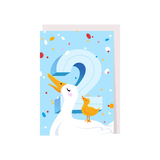 Carte d'anniversaire pour enfants de 4 ans, animaux, canard, carte pour enfants