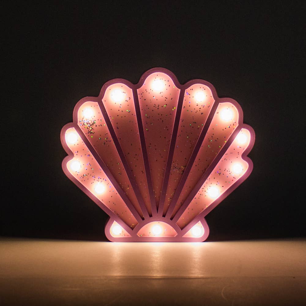 Figurines Lumineuses en Bois Sirène & Coquillage
