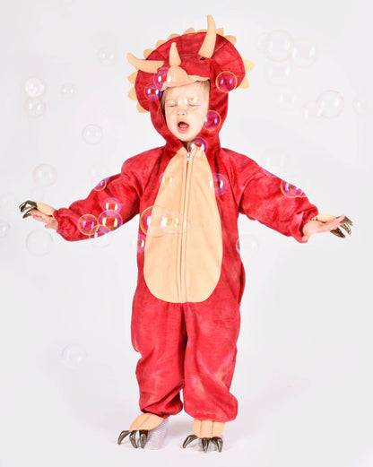 Combinaison dinosaure Tricératops pour enfants 4-6 ans (110-116 cm)