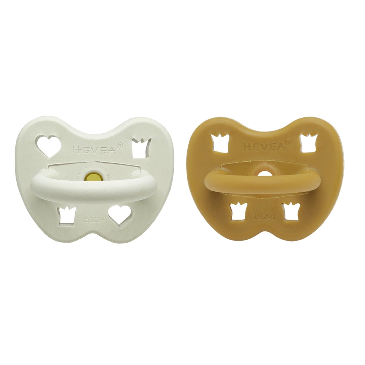 Lot de 2 sucettes rondes – 3 à 36 mois – HEVEA