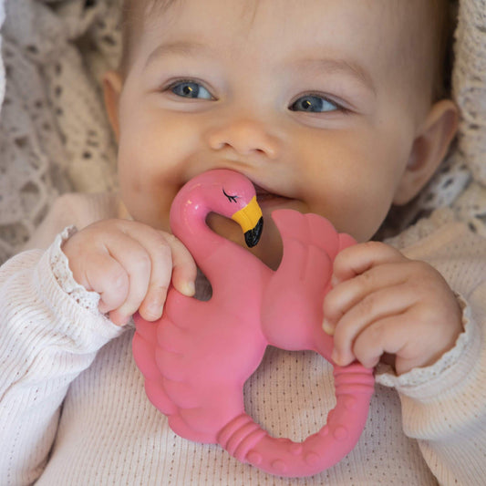 Anneau de Dentition Flamant Rose