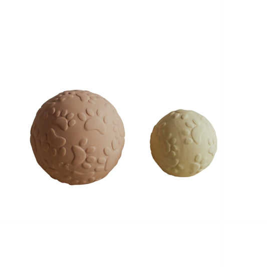 Lot de 2 balles sensorielles Empreintes Jaune - Natruba