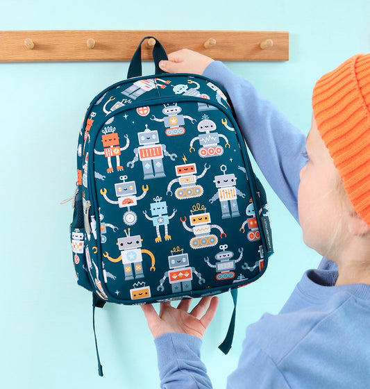 Sac à dos enfant - Robots – vue 2 – A Little Lovely Company