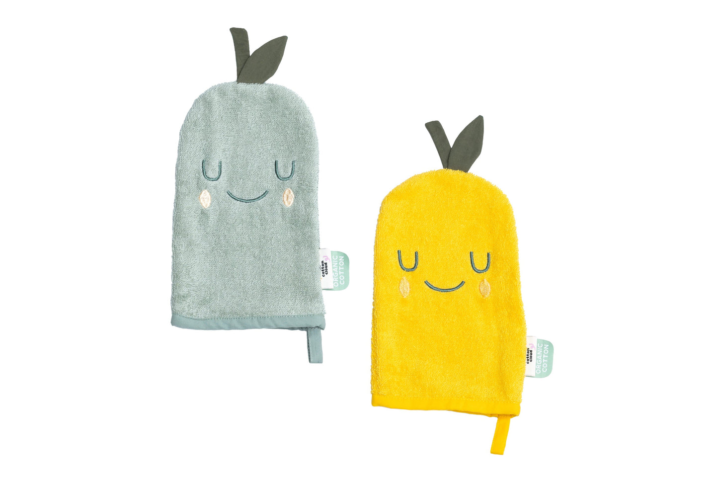 Ensemble de gants de toilette Citron/Poire