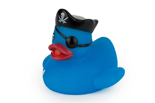 Petit Canard de bain Pirate Bleu