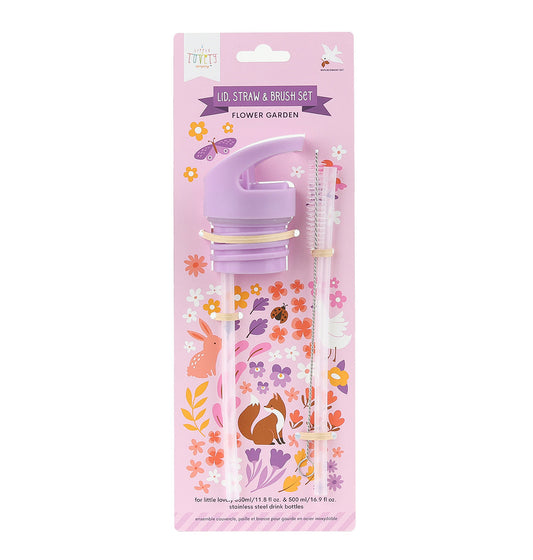 Kit bouchon, paille et goupillon - Jardin fleuri – vue 2 – A Little Lovely Company