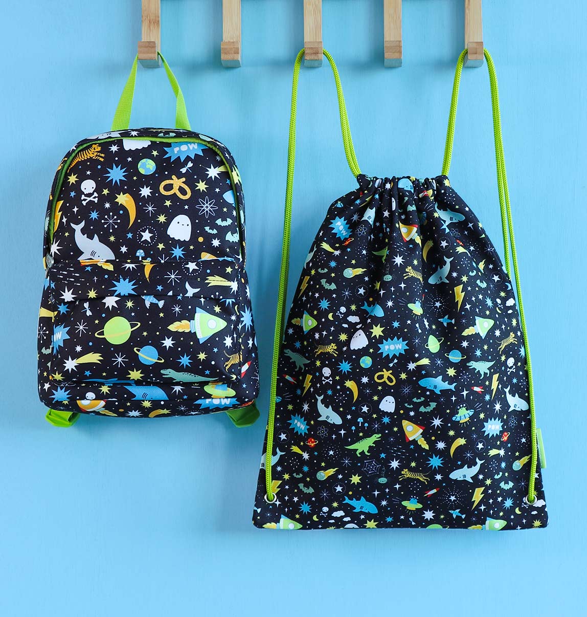 Sac à cordons enfant - Galaxie – vue 6 – A Little Lovely Company