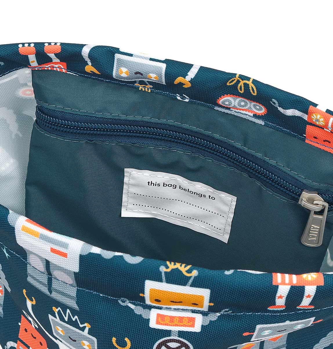 Sac à cordons enfant - Robots – vue 5 – A Little Lovely Company