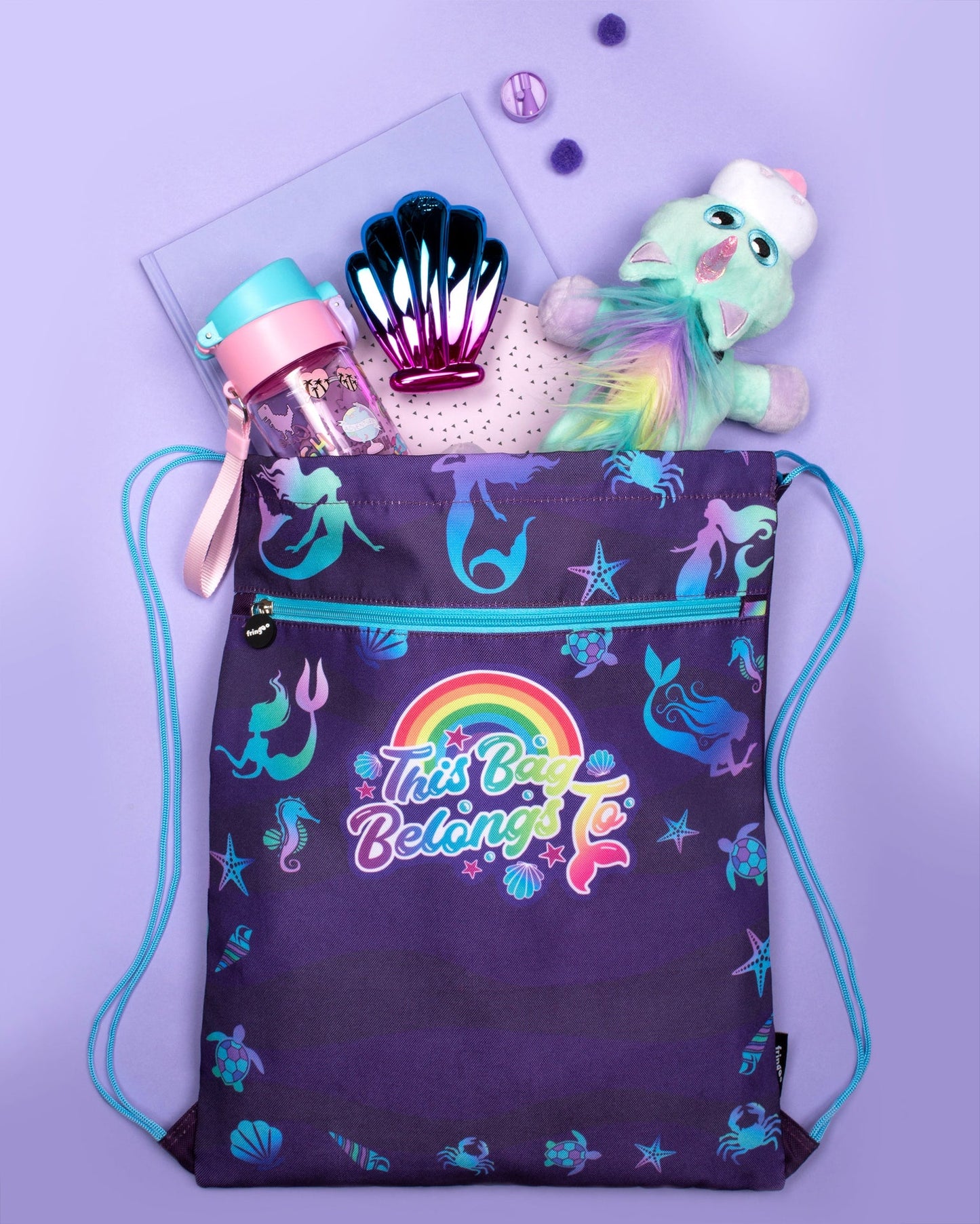 Sac à cordon- violet sirènes