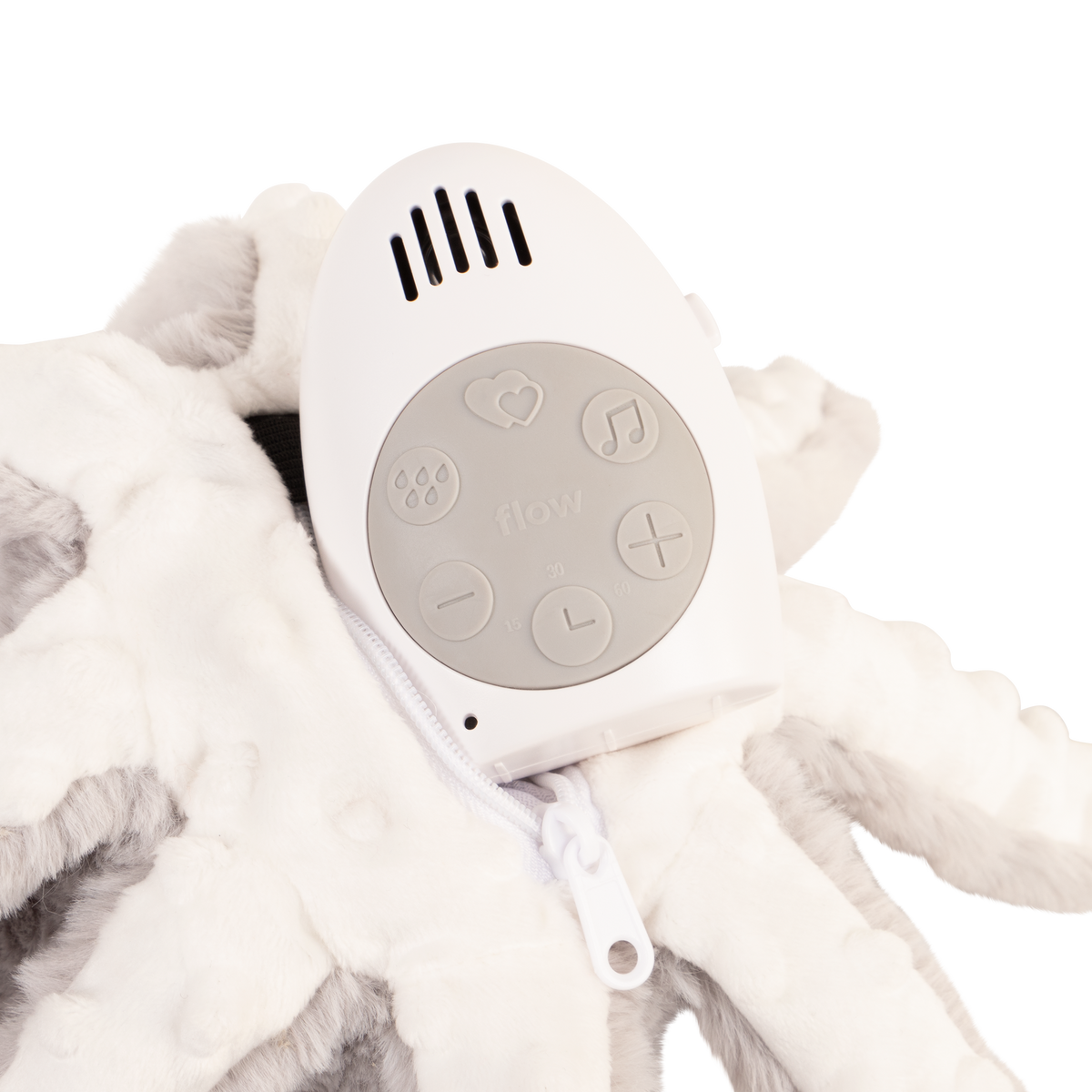 Olly White pluche zwart geluid