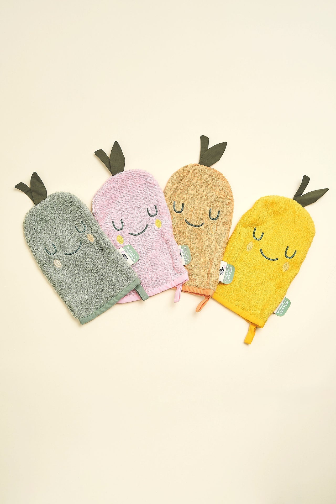 Ensemble de gants de toilette Citron/Poire