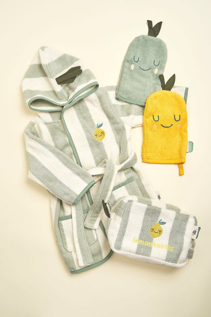 Ensemble de gants de toilette Citron/Poire